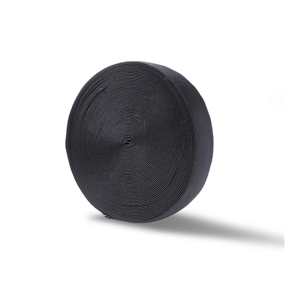 Black solid color 0.3-2 mm width elastic band for underwear dress and garment accessories