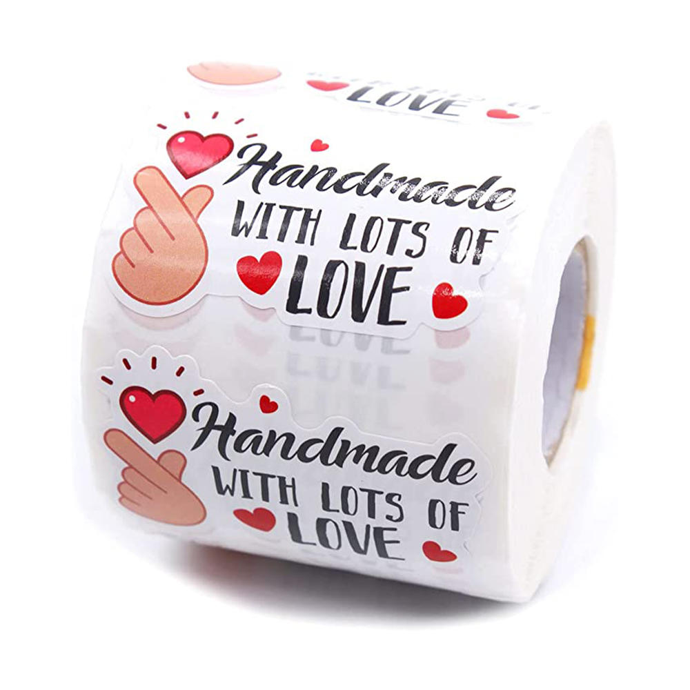 Waterproof sticker in roll with Thank You letters for Gift Bags