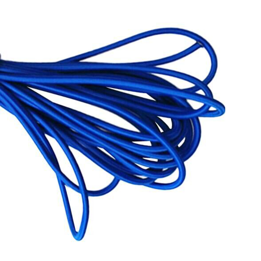2MM Black solid color round shape elastic string for dress down jacket