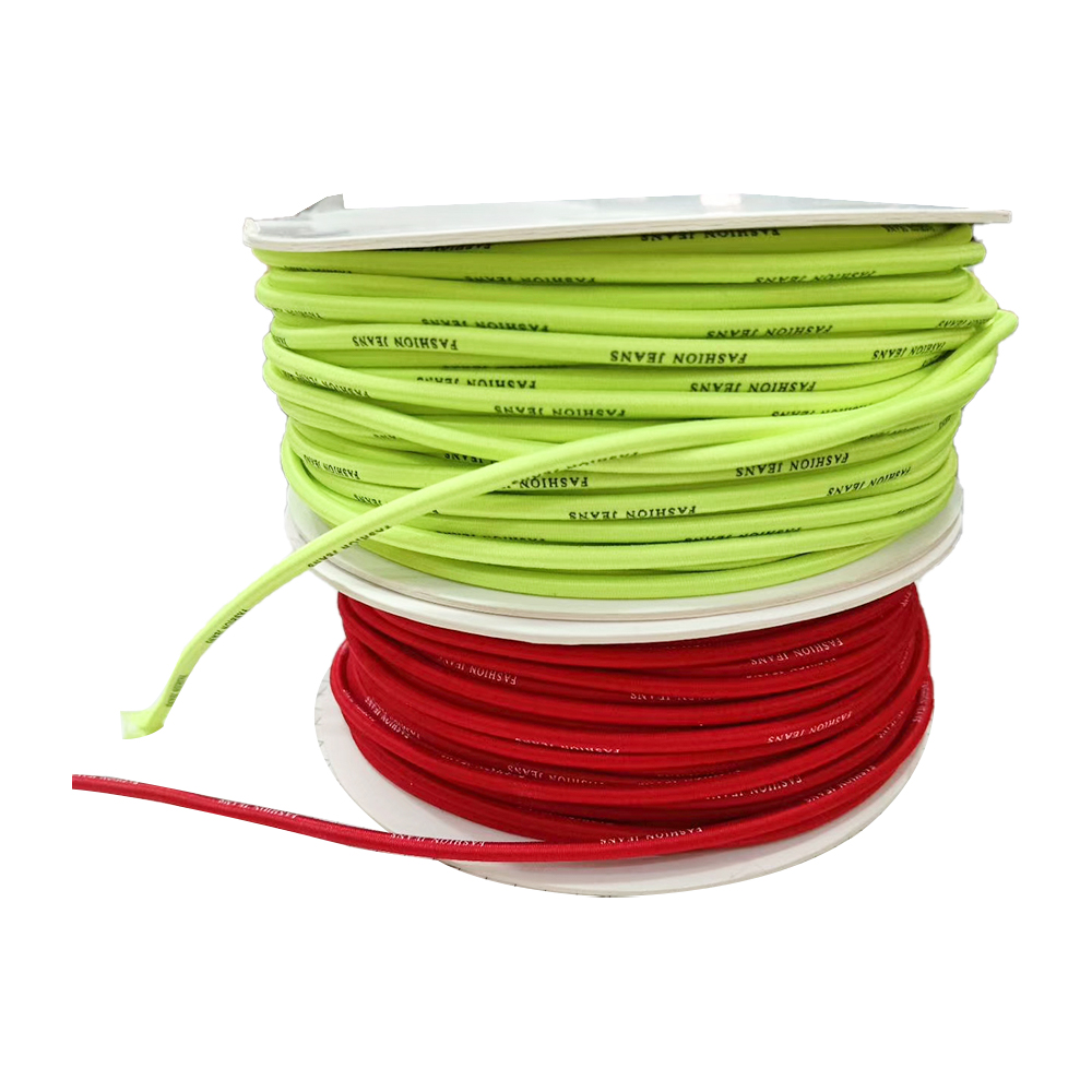 Printed letters round elastic string for tents, umbrellas and trolley cases