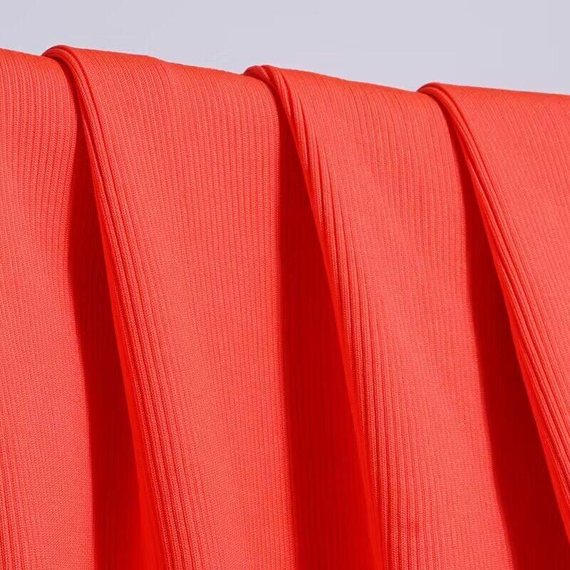 Ribbed With polyester/spandex,2mm, Customized color, Continuous Dyeing